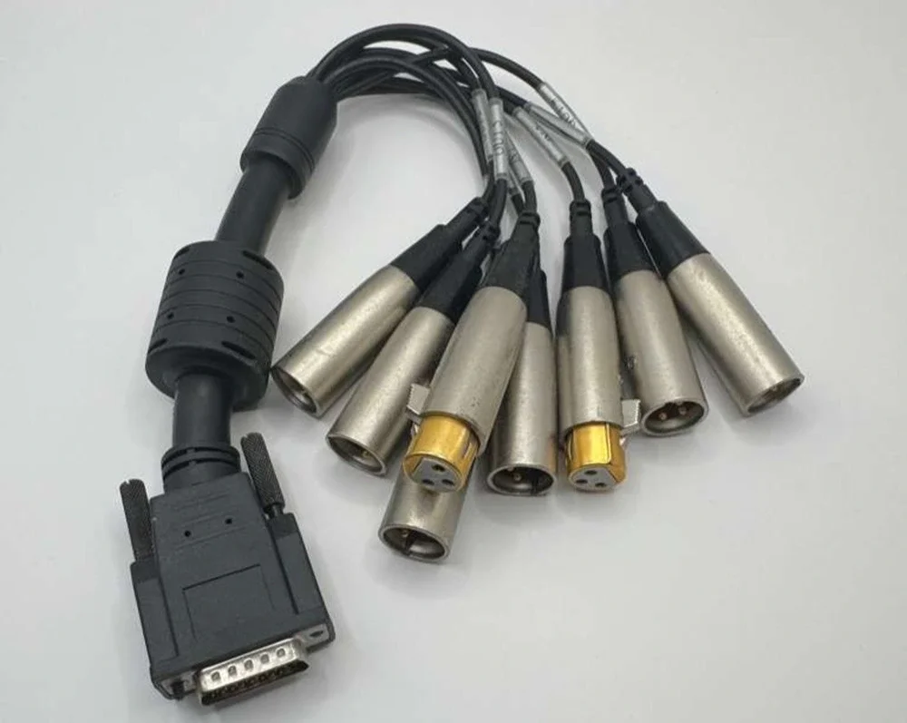 DB25 3-Row to 8 XLR Breakout Snake Cable 6 Male 2 Female